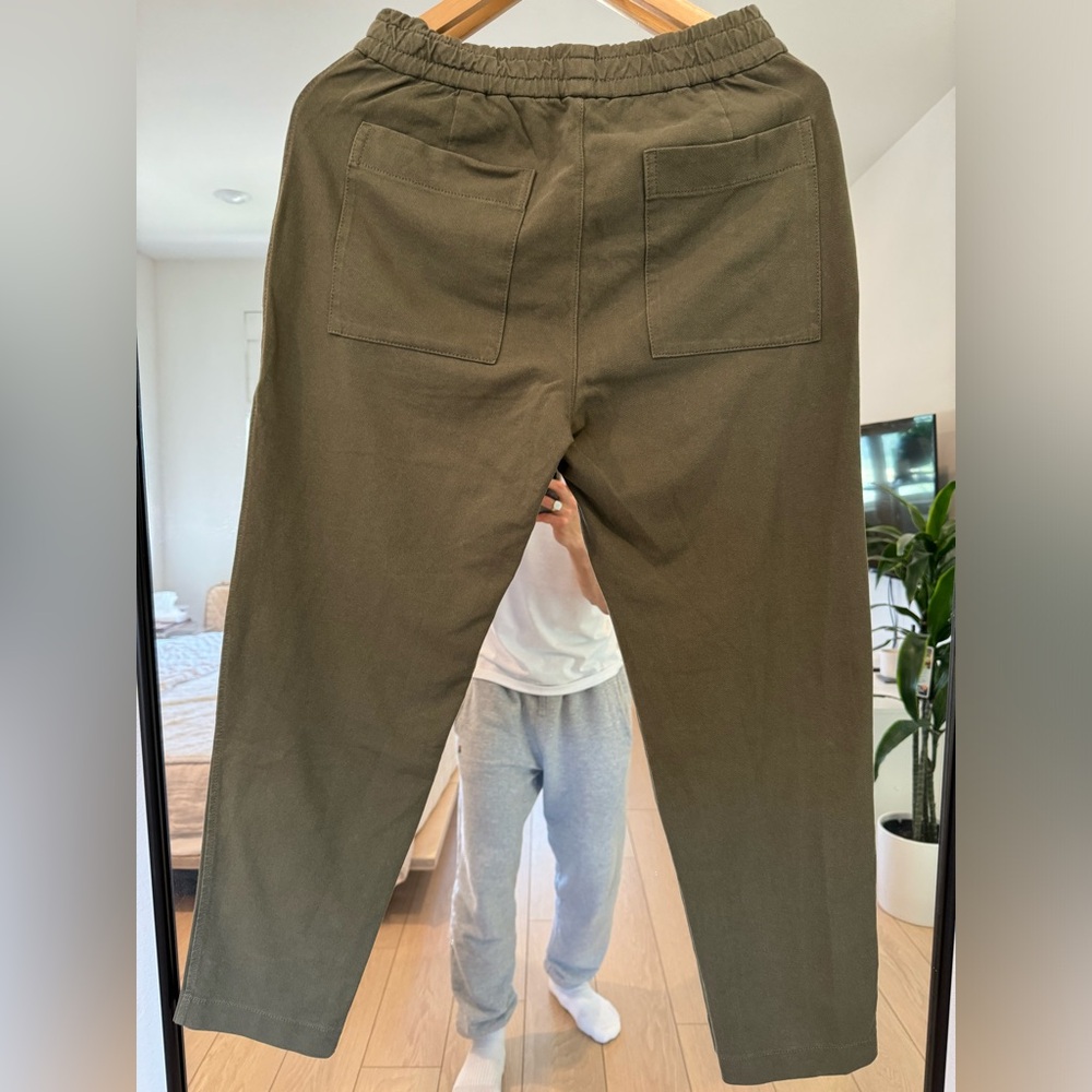 Green Uniqlo Cotton Draw String Pants